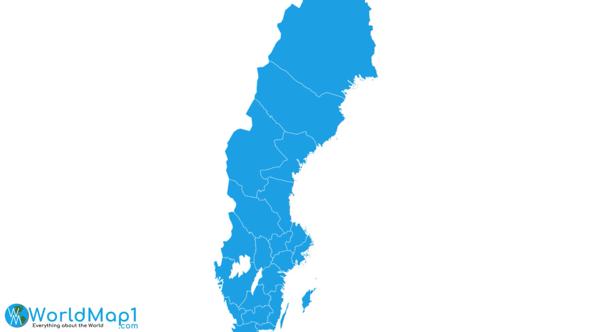Sweden Blank Map